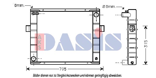 AKS DASIS Jäähdytin,moottorin jäähdytys 400490N